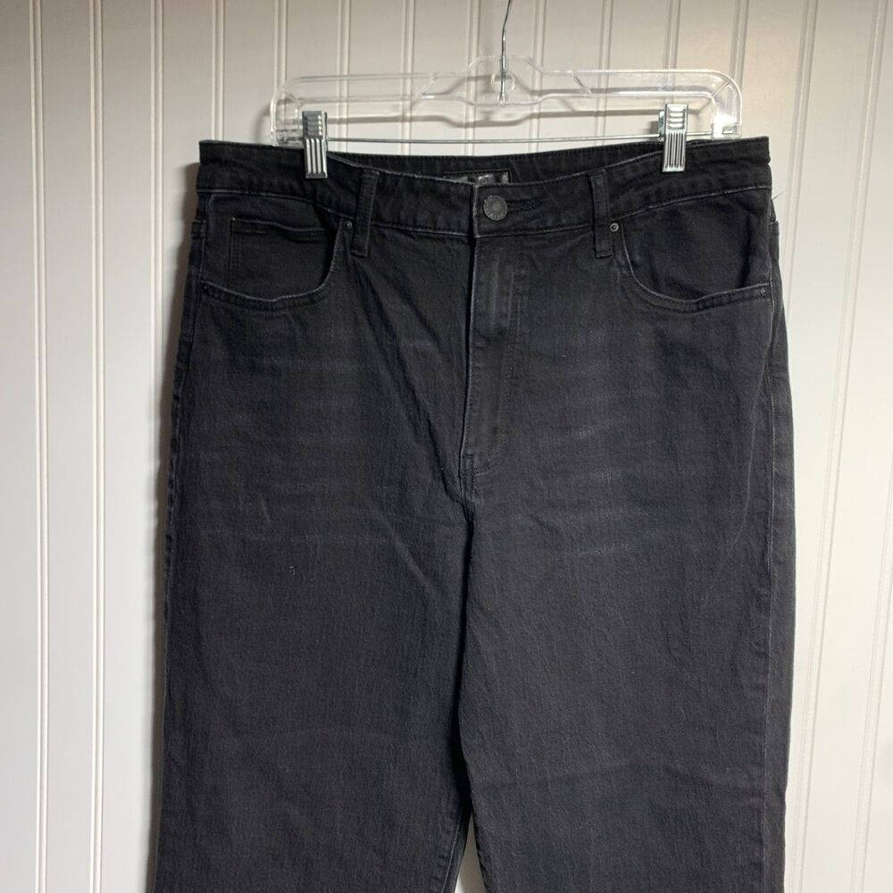 Kut From‎ The Kloth Womens Black Sienna Wide Leg High Rise Jeans Size 12
